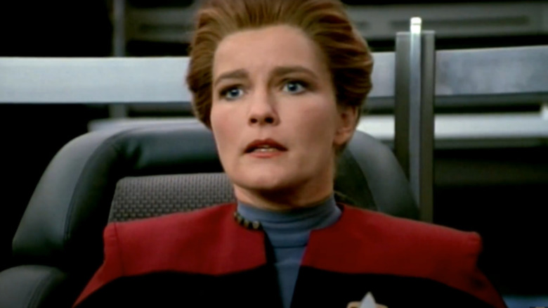 Kate Mulgrew as Captain Janeway in Voyager