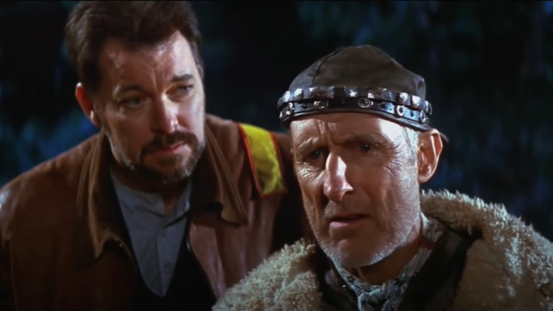 Actor and director Jonathan Frakes alongside James Cromwell in First Contact