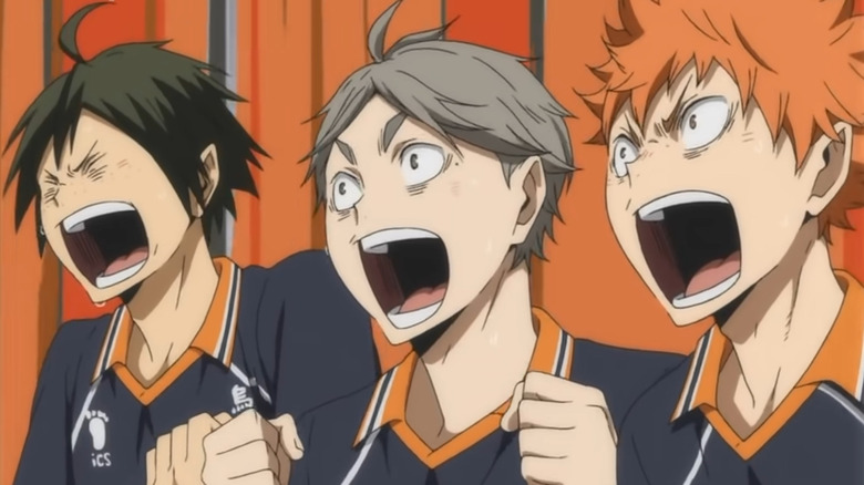 Haikyuu Karasuno Players Cheering