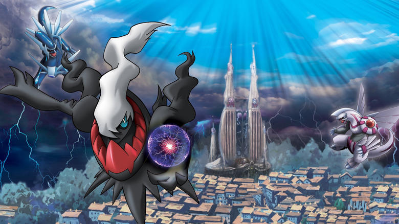 Dialga, Darkrai, and Palkia