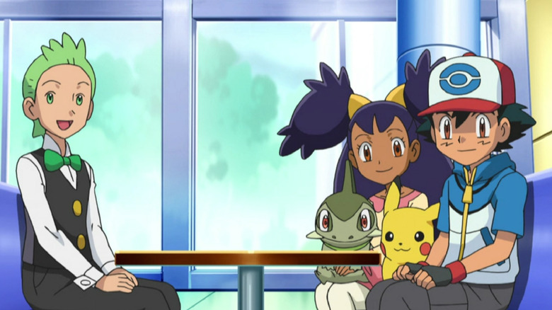 Ash and his friends taking a little break