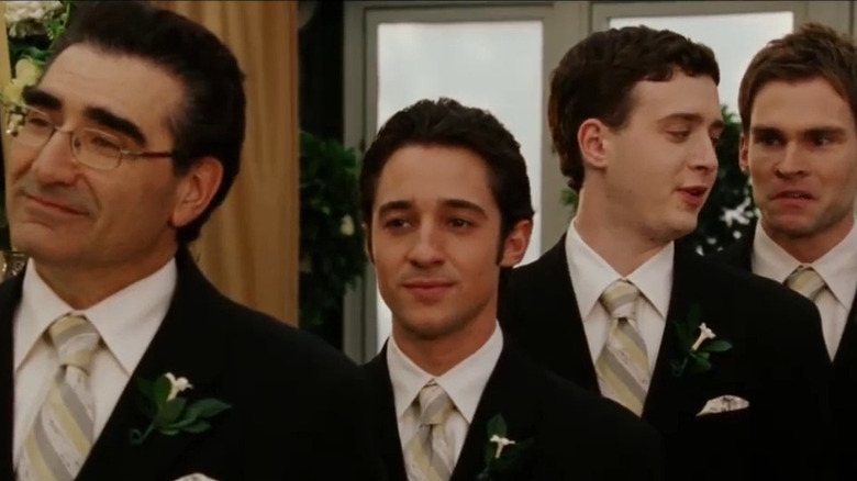 Noah, Kevin, Finch and Stifler at wedding