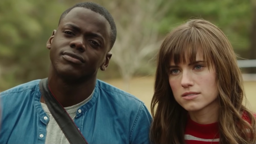 Daniel Kaluuya as Chris Washington and Allison Williams as Rose Armitage in Get Out