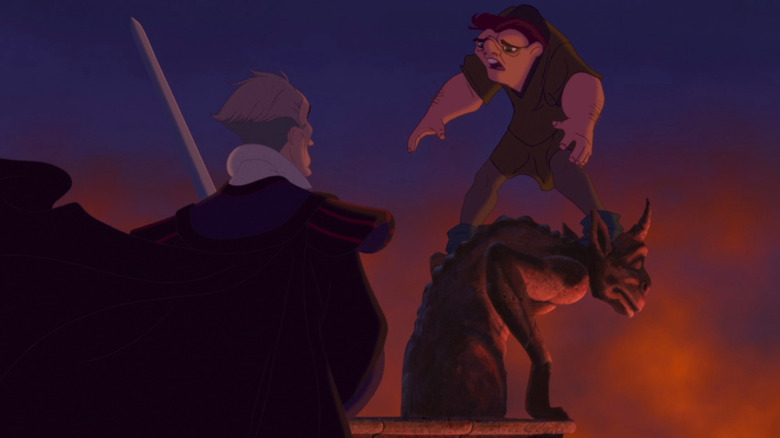 Judge Claude Frollo confronting Quasimodo 