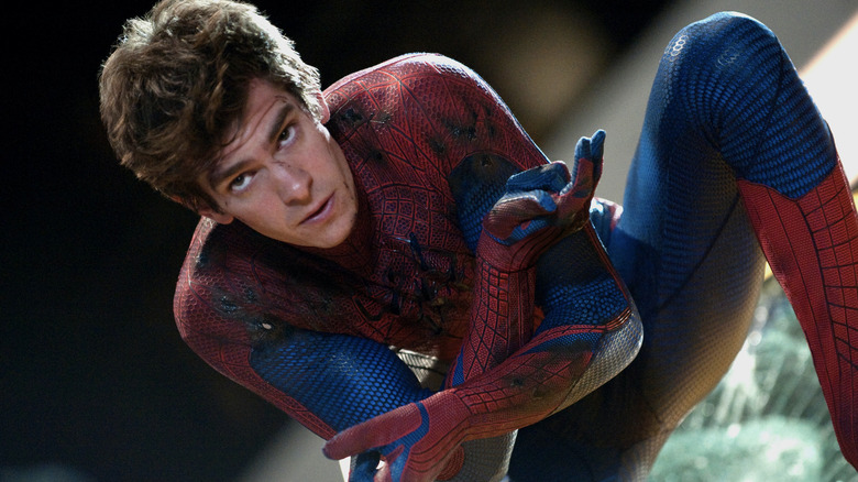 Andrew Garfield playing Spider-Man