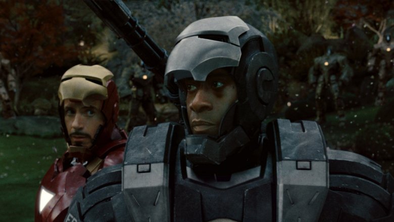 Robert Downey Jr. and Don Cheadle in Iron Man 2