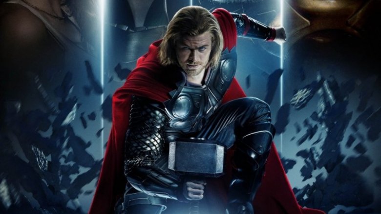 Chris Hemsworth in promo art for Thor