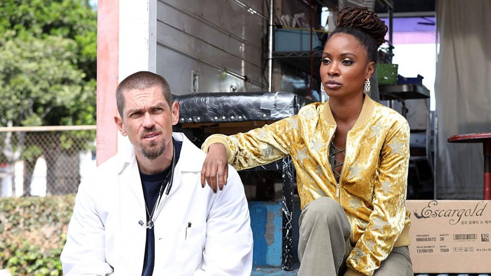 Steve Howey and Shanola Hampton on Shameless