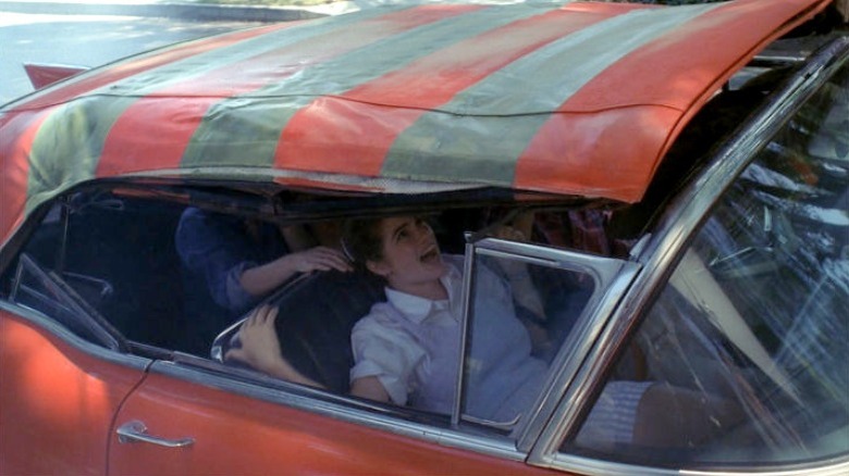 Nancy and Marge in convertible