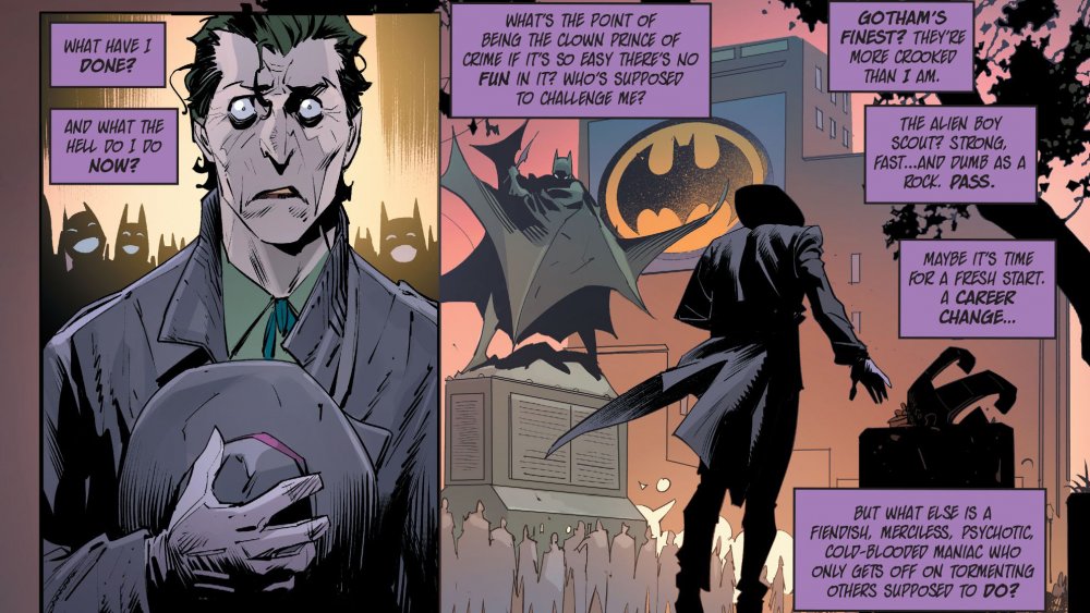 Joker realizes what he's done in "Kill the Batman"
