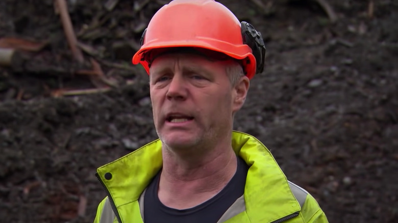 Kevin Wenstob wearing orange helmet