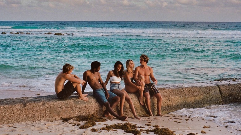 Outer Banks cast on beach