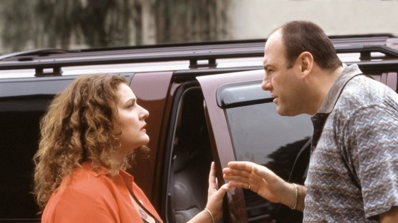 Janice and Tony Soprano arguing