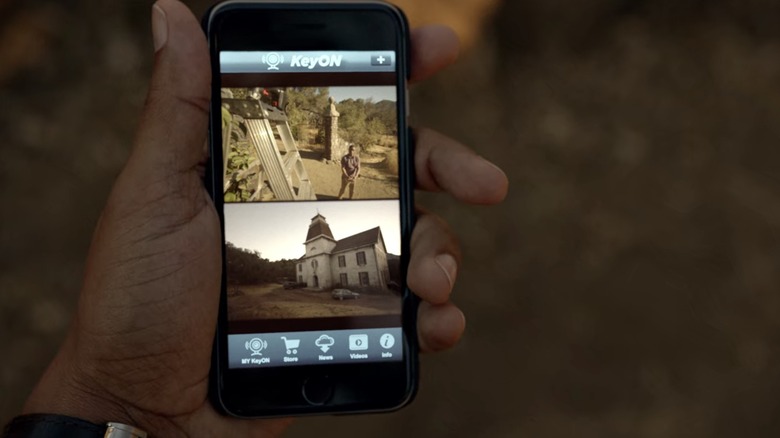 Phone shows off surveillance footage in episode one of American Horror Story Roanoke