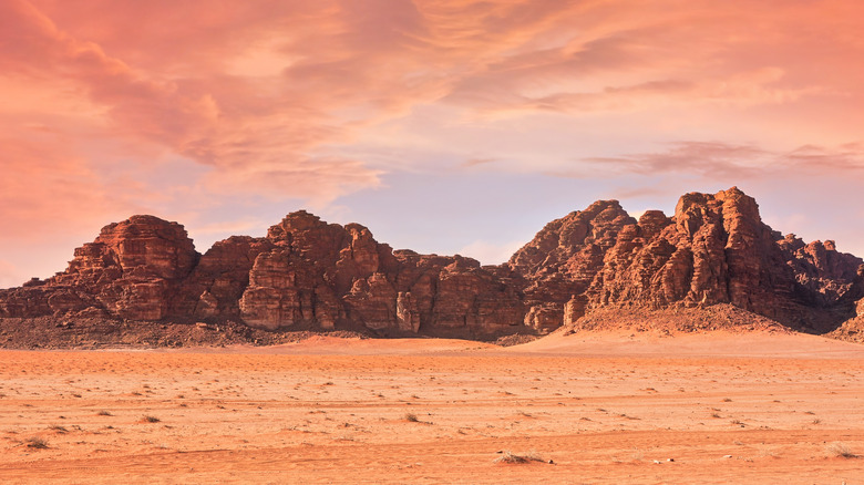 Mars-like landscape Wadi Rum