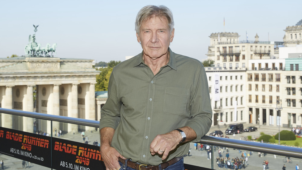 Harrison Ford doing press for Blade Runner 2049