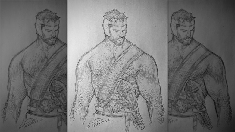 Sketch of Henry Cavill as Hercules