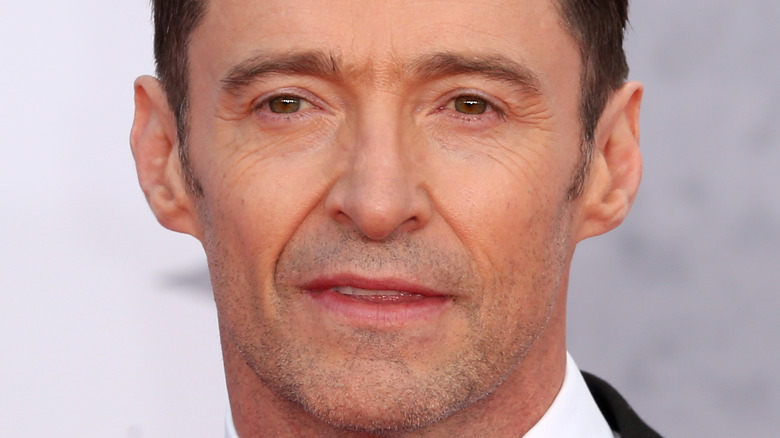 hugh jackman looking away from camera