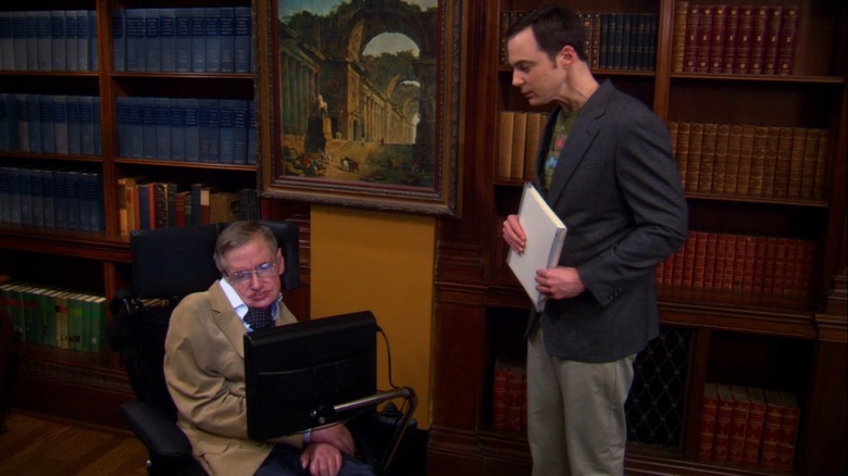 Sheldon meeting Stephen Hawking