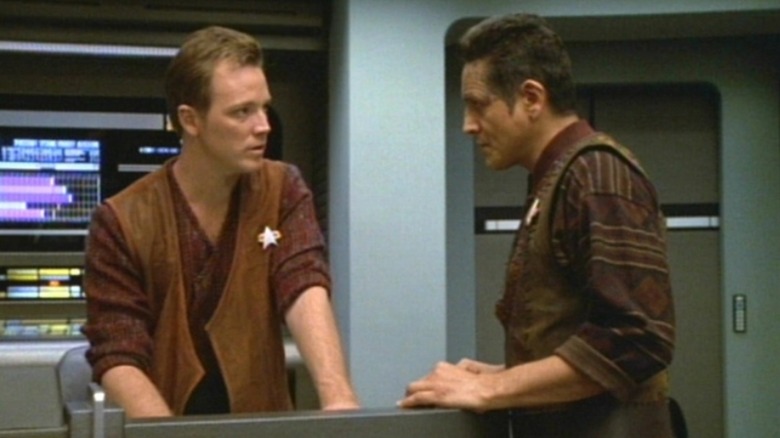 Tom and Chakotay in Maquis uniforms