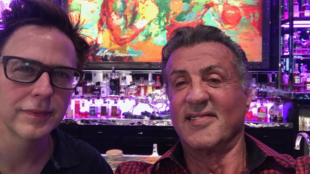 James Gunn and Sylvester Stallone