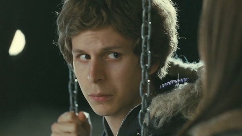 Michael Cera looking somber