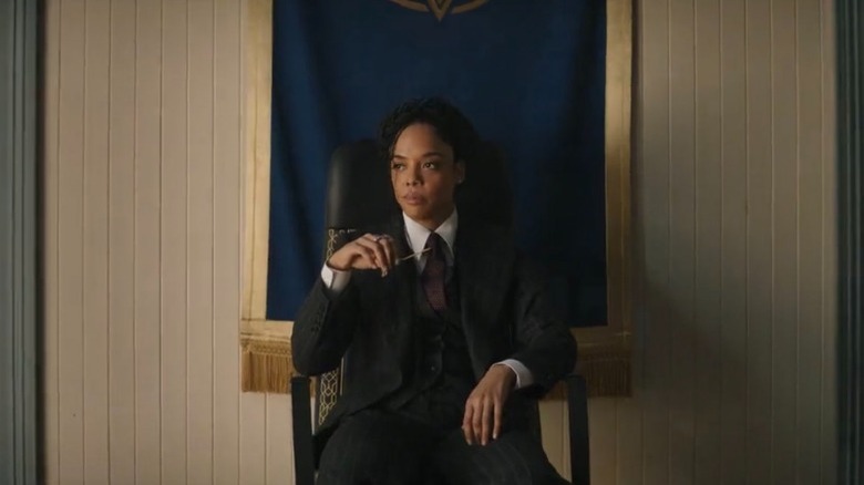 Tessa Thompson looks bored in Thor: Love and Thunder