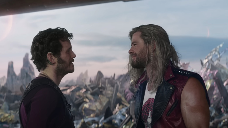 Star-Lord and Thor talking 