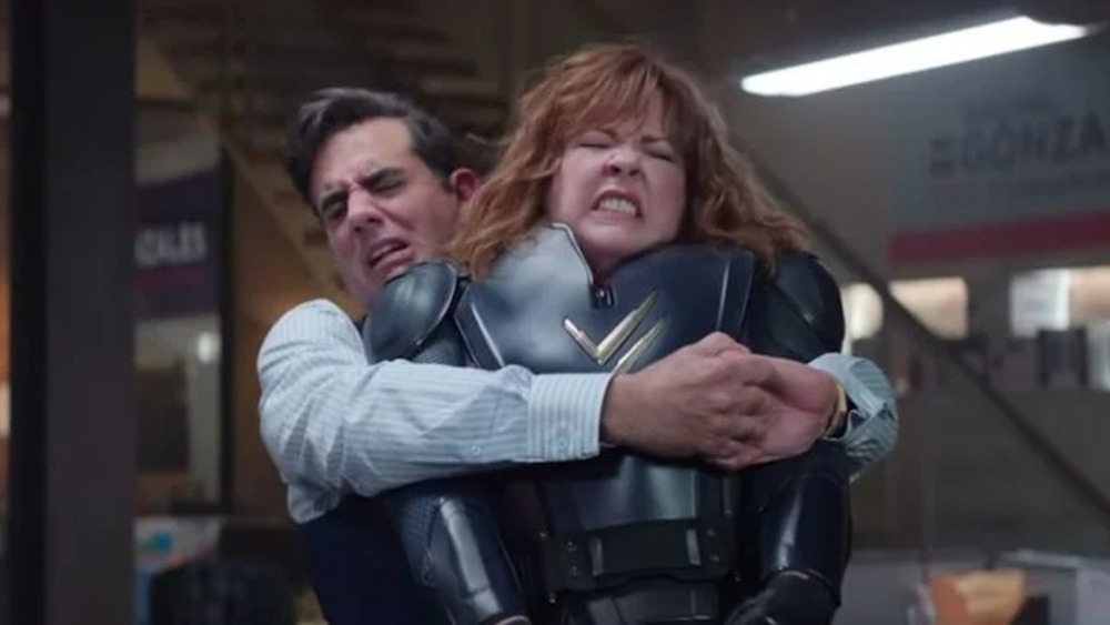 Bobby Cannavale and Melissa McCarthy in Thunder Force