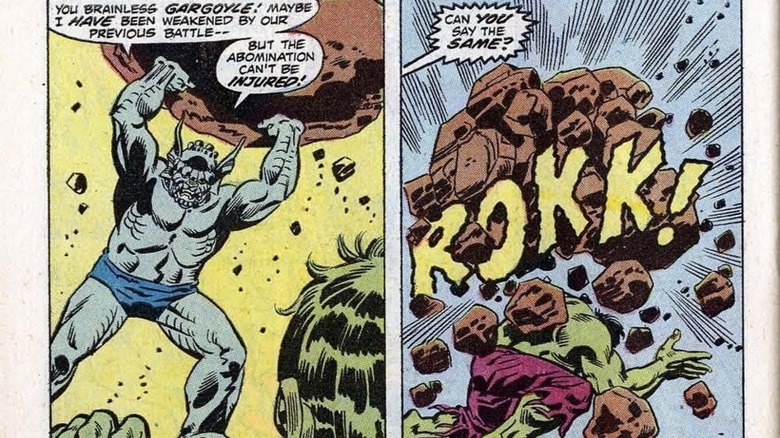 Abomination fights the Hulk