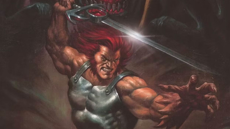 Lion-O with his sword raised