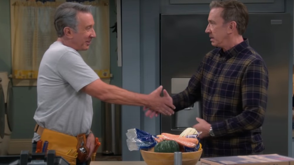 Tim Allen and Tim Allen as Mike Baxter and Tim Taylor on Last Man Standing