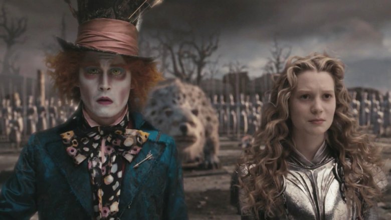 Johnny Depp and Mia Wasikowska Alice in Wonderland