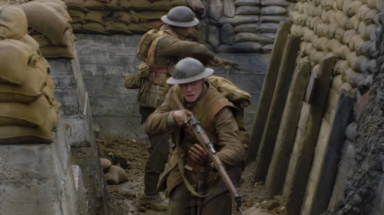 Blake and Schofield in German trenches