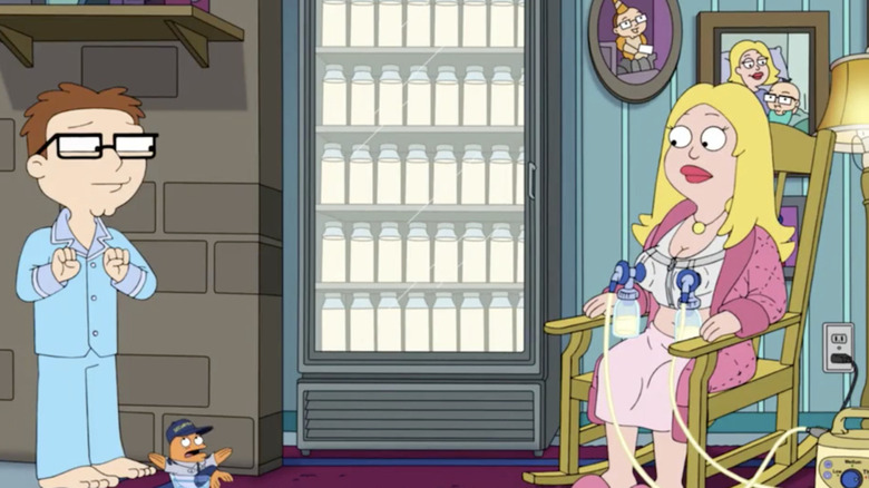 Francine pumping milk