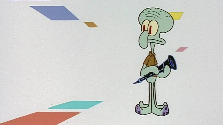 Squidward in the white void