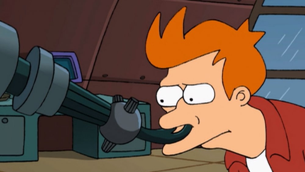 Fry using the Smell-O-Scope in "Futurama"