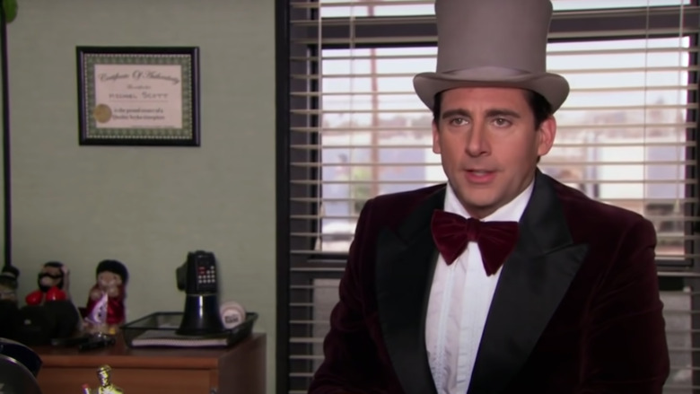 Michael Scott wears top hat