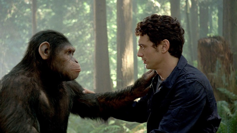 Caesar saying goodbye to James Franco