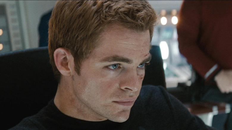 Chris Pine as James T. Kirk on the bridge of the Enterprise in 2009's Star Trek