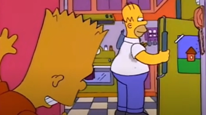 Bart watching Homer