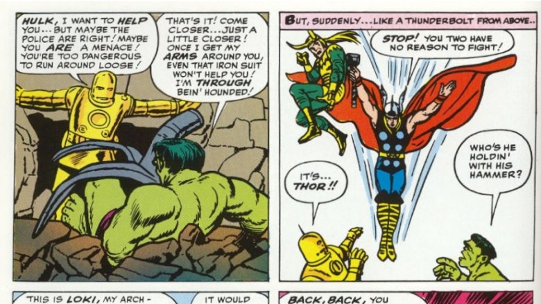 The Avengers vs. Hulk in Avengers #1