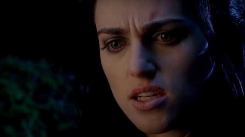 Morgana Pendragon grimacing