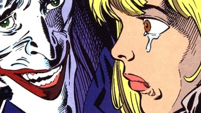 Joker comforts Janey Bennett