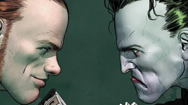 Joker and Riddler glaring