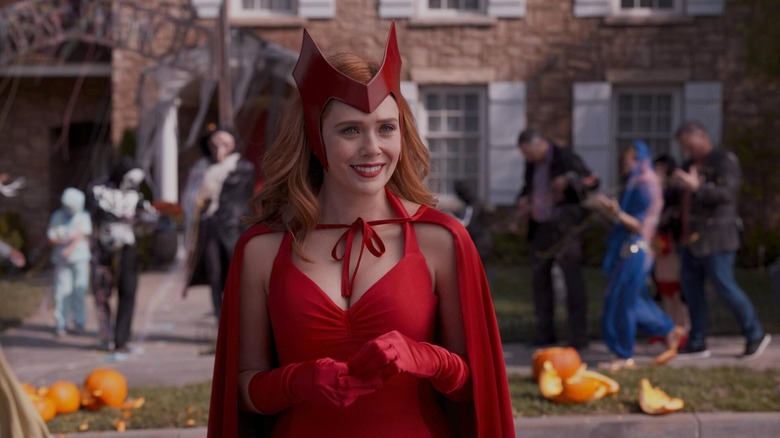 Wanda during Halloween as Scarlet Witch