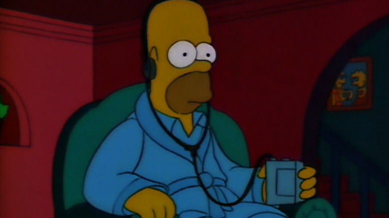 Homer sitting in the dark