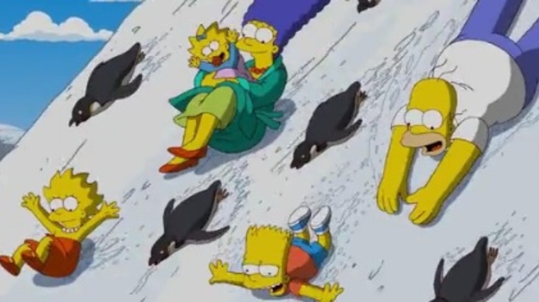 The Simpsons having fun