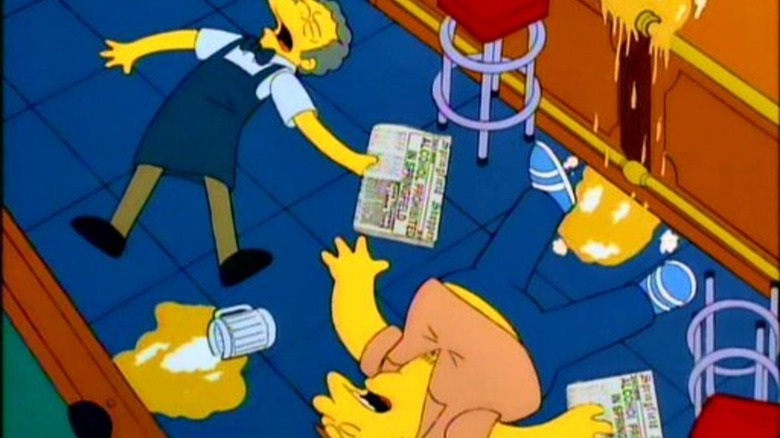 Moe and Barney faint