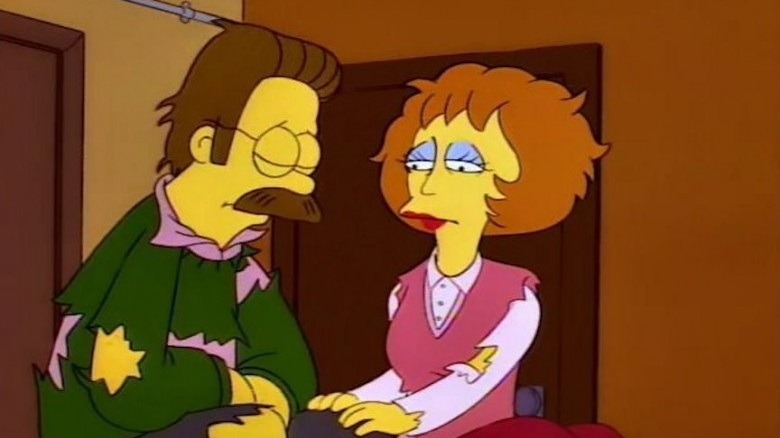 Ned and Maude Flanders sad